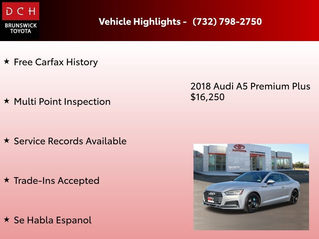 Used 2018 Audi A5 2.0T Premium Coupe