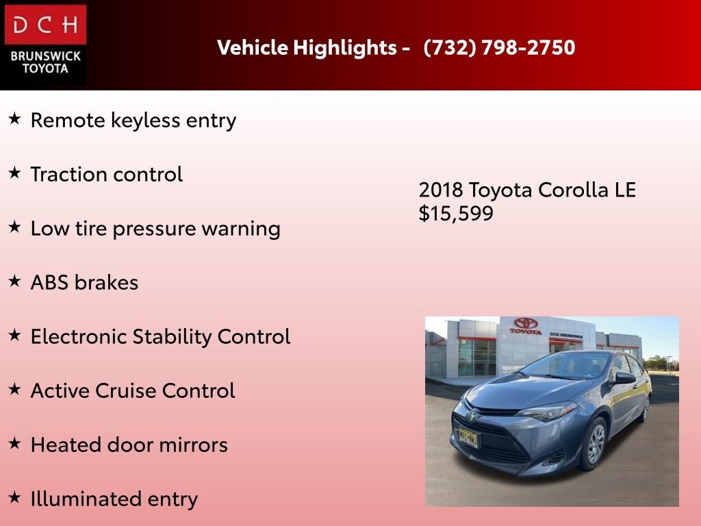 Used 2018 Toyota Corolla L Sedan