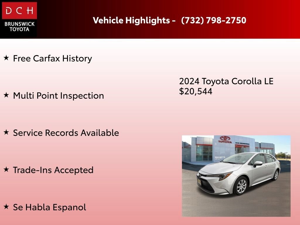 Used 2024 Toyota Corolla LE Sedan