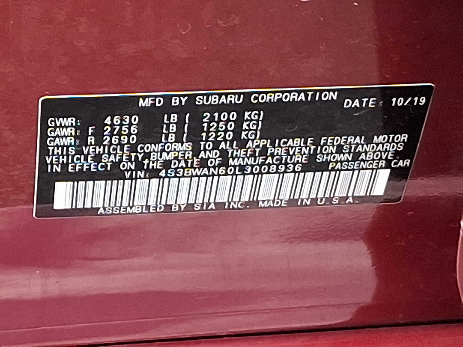 Thumbnail: 2020 Subaru Legacy - 30