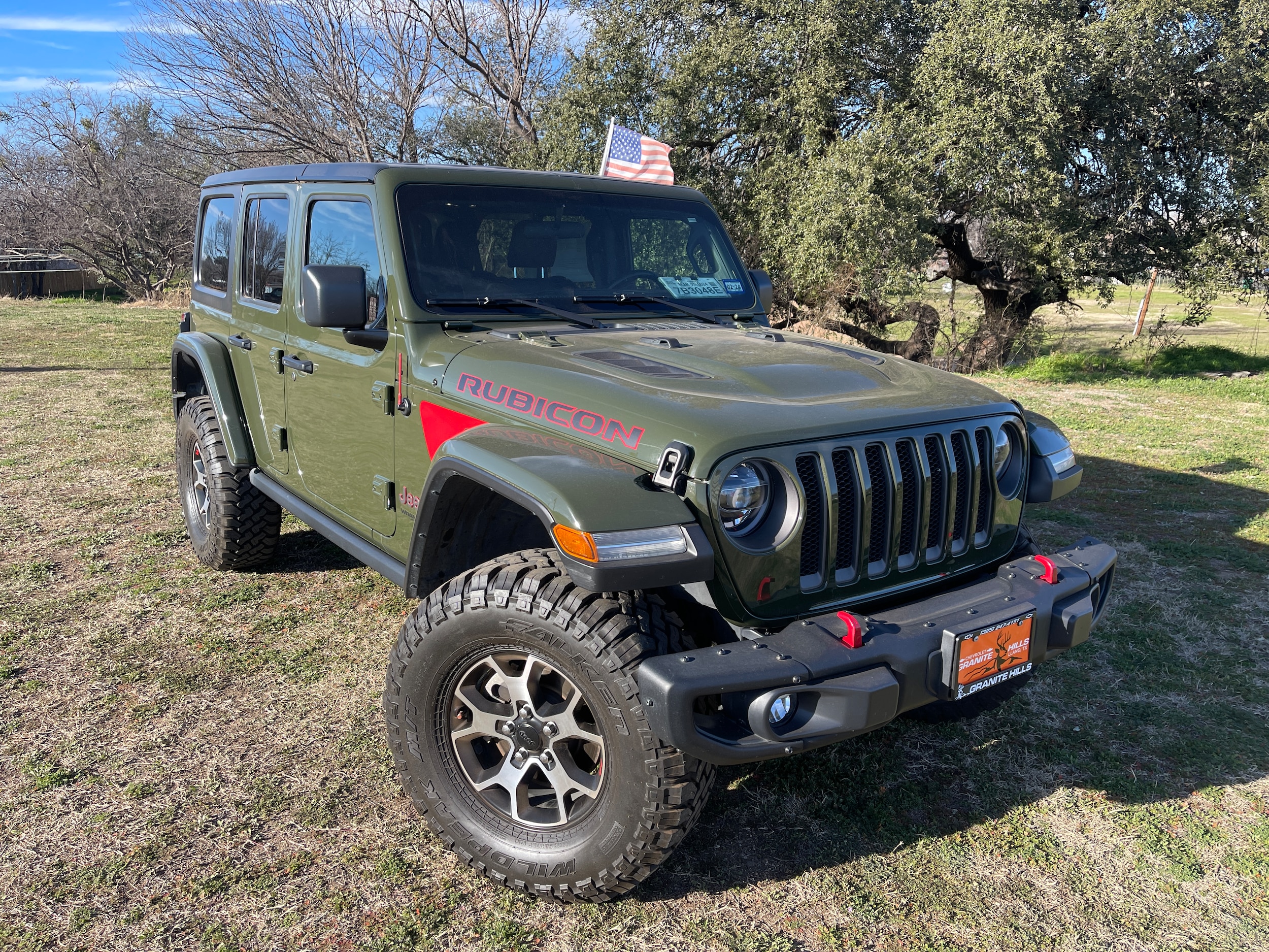 Used 2021 Jeep Wrangler Unlimited Rubicon with VIN 1C4HJXFG1MW543499 for sale in Llano, TX