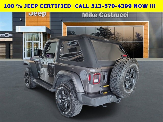 Certified 2021 Jeep Wrangler Willys with VIN 1C4GJXAN2MW647629 for sale in Cincinnati, OH