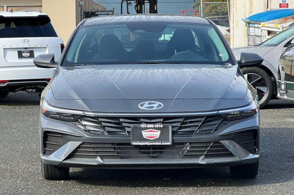 New 2026 Hyundai Elantra Hybrid Blue Sedan