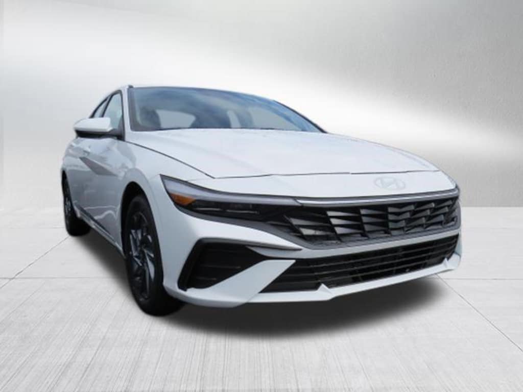 New 2026 Hyundai Elantra Hybrid Blue Sedan