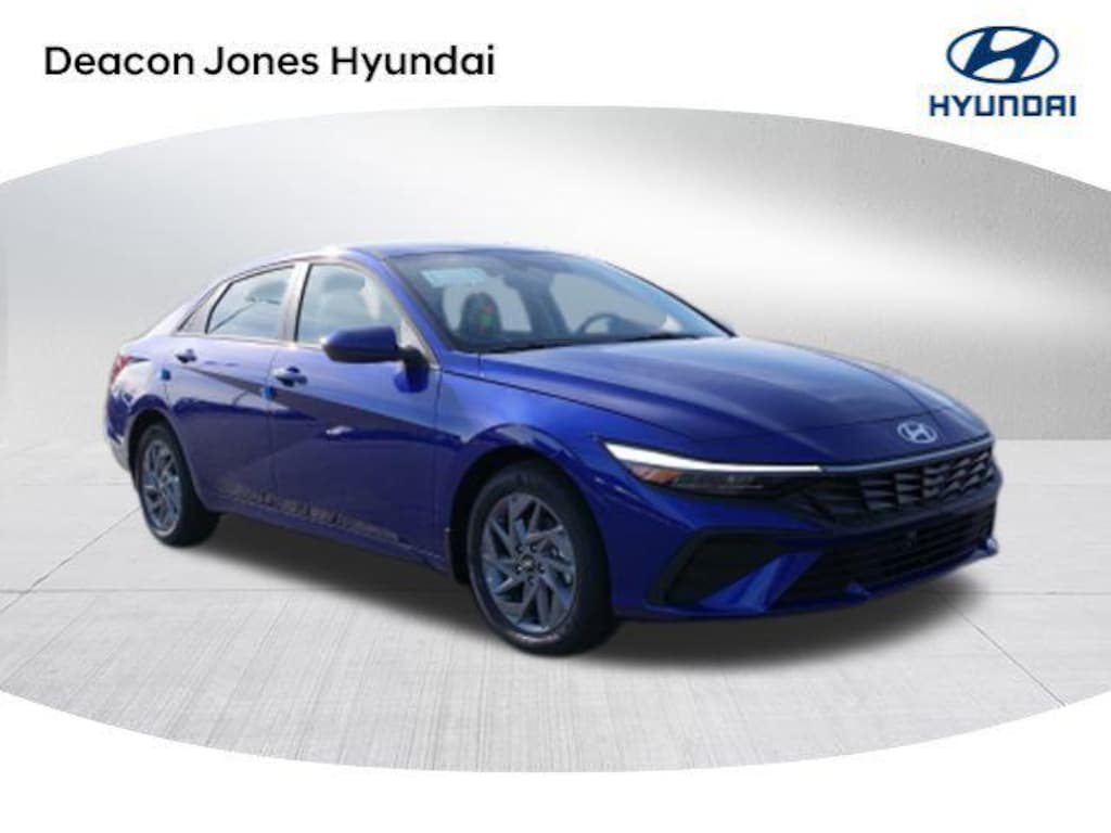 New 2026 Hyundai Elantra Hybrid Blue Sedan