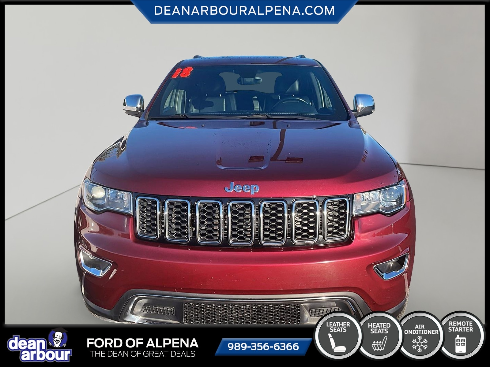 Used 2018 Jeep Grand Cherokee Limited with VIN 1C4RJFBG5JC124587 for sale in Alpena, MI