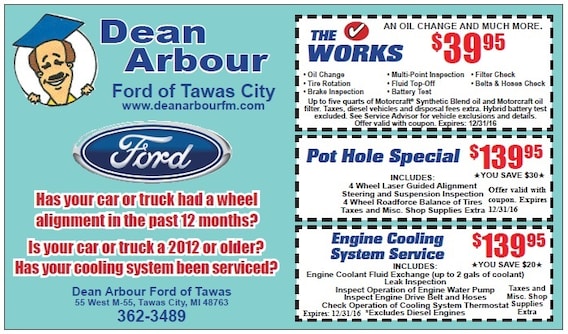 Dean Arbour Ford >> Dean Arbour Service Coupons Dean Arbour Ford Of Tawas Inc Dean Arbour Ford >> Dean Arbour Service Coupons Dean Arbour Ford Of Tawas Inc