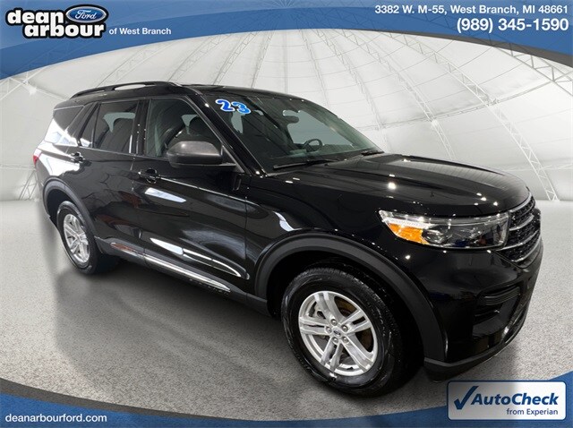 Used 2023 Ford Explorer XLT with VIN 1FMSK8DH7PGB36611 for sale in West Branch, MI
