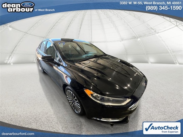 Used 2017 Ford Fusion SE with VIN 3FA6P0T98HR412605 for sale in West Branch, MI