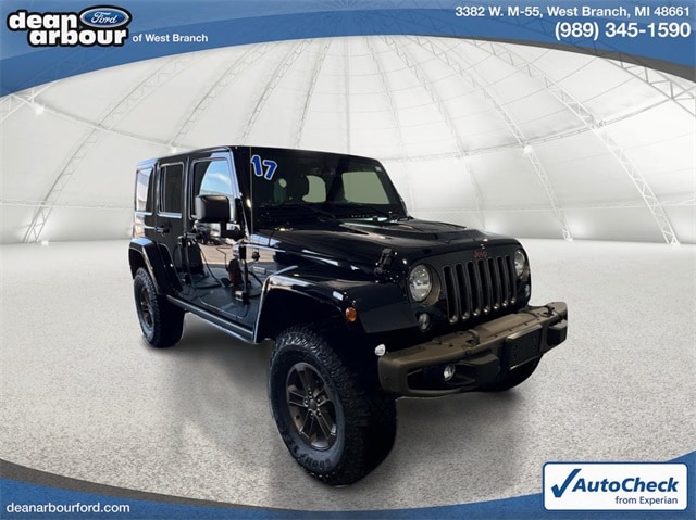 Used 2017 Jeep Wrangler Unlimited 75th Anniversary with VIN 1C4BJWEG0HL514004 for sale in West Branch, MI