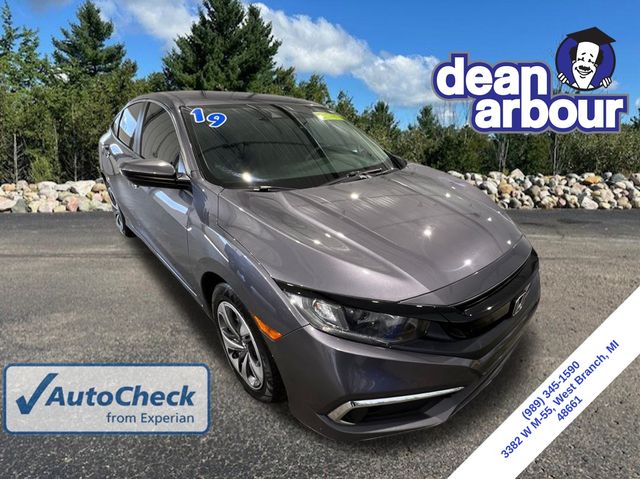 Used 2019 Honda Civic LX with VIN 19XFC2F64KE029617 for sale in West Branch, MI