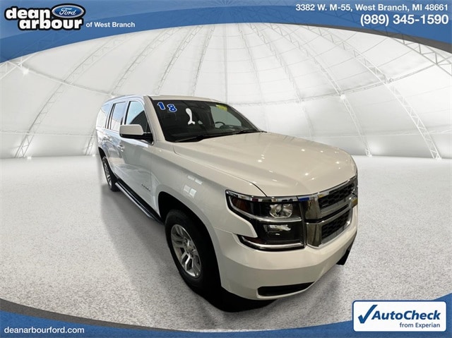 Used 2018 Chevrolet Tahoe LT with VIN 1GNSKBKC7JR205468 for sale in West Branch, MI