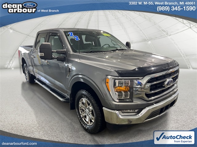 Used 2022 Ford F-150 XLT with VIN 1FTFW1E84NFC34594 for sale in West Branch, MI