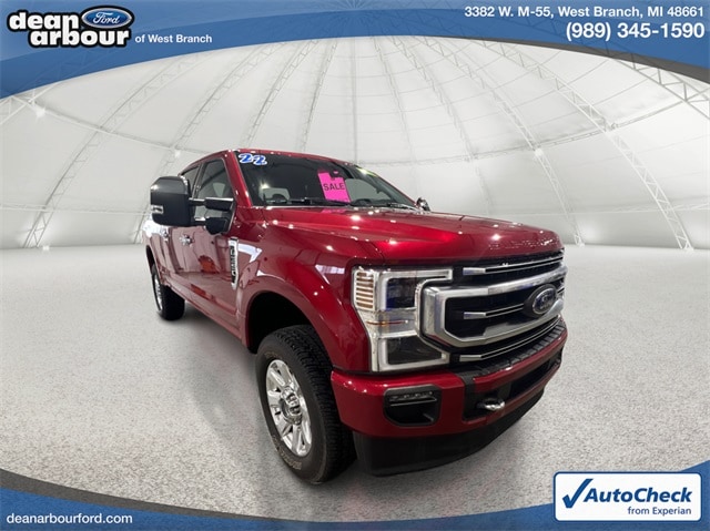 Used 2022 Ford F-350 Super Duty Platinum with VIN 1FT8W3BN8NEC76948 for sale in West Branch, MI