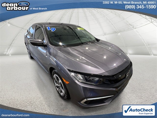 Used 2019 Honda Civic LX with VIN 19XFC2F64KE029617 for sale in West Branch, MI
