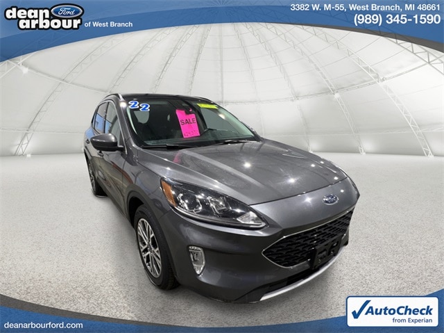 Used 2022 Ford Escape SEL with VIN 1FMCU9H66NUA55630 for sale in West Branch, MI