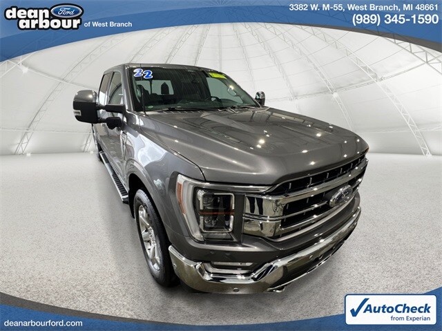 Used 2022 Ford F-150 Lariat with VIN 1FTFW1ED5NFA09646 for sale in West Branch, MI