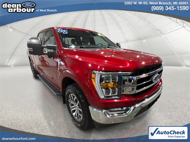 Used 2022 Ford F-150 Lariat with VIN 1FTFW1E81NKD74318 for sale in West Branch, MI