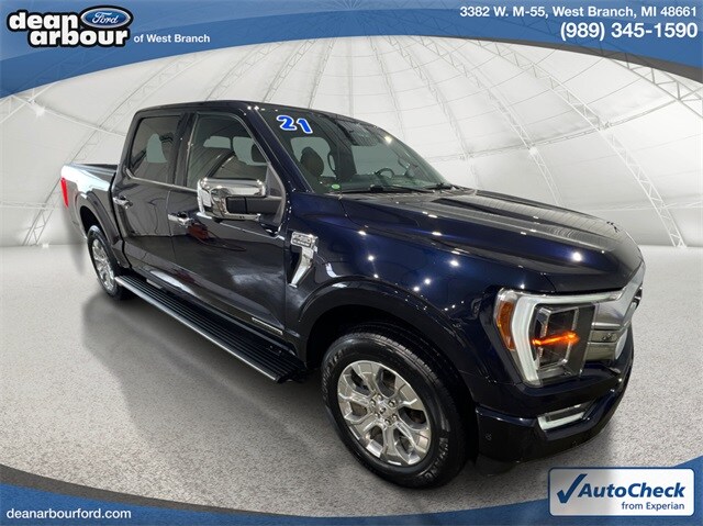 Used 2021 Ford F-150 Platinum with VIN 1FTFW1ED3MFA58066 for sale in West Branch, MI
