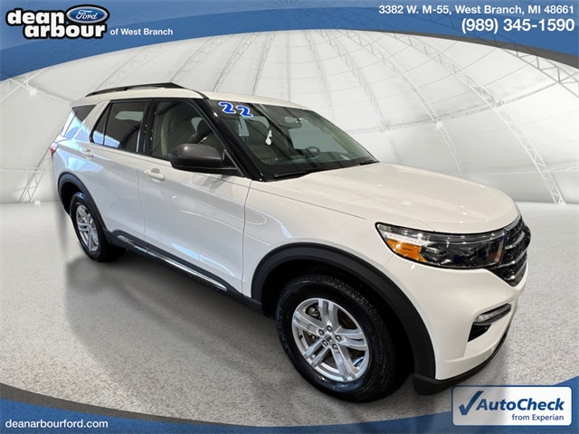 Used 2022 Ford Explorer XLT with VIN 1FMSK8DH5NGB73833 for sale in West Branch, MI