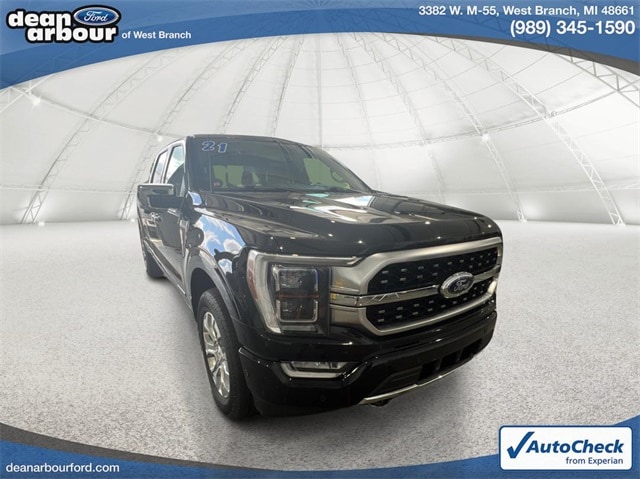 Used 2021 Ford F-150 Platinum with VIN 1FTFW1ED2MFB61530 for sale in West Branch, MI