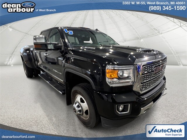 Used 2018 GMC Sierra 3500 Denali HD Denali with VIN 1GT42YEYXJF285555 for sale in West Branch, MI