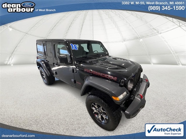 Used 2018 Jeep All-New Wrangler Unlimited Rubicon with VIN 1C4HJXFG2JW239559 for sale in West Branch, MI