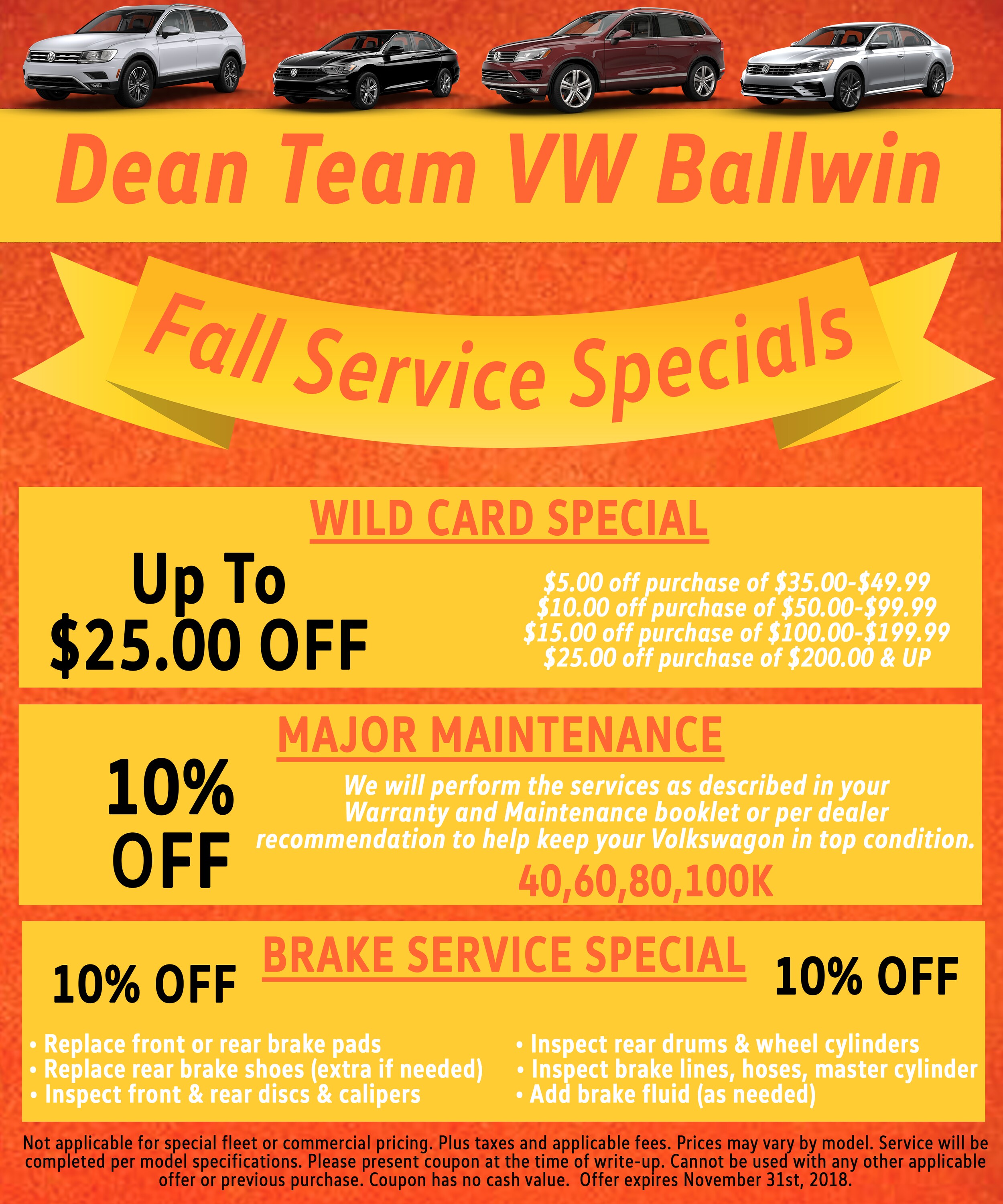 Volkswagen Service Coupons | Dean Team Volkswagen of Ballwin Service Center in St. Louis, MO