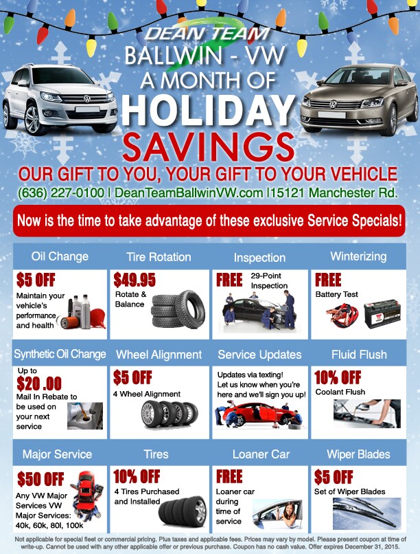 Volkswagen Service Specials Dean Team Volkswagen of Ballwin in St