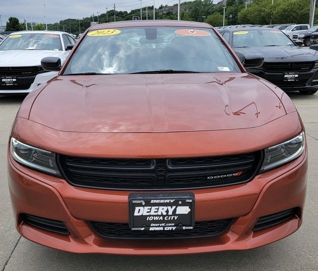 Certified 2023 Dodge Charger SXT with VIN 2C3CDXBG3PH656997 for sale in Iowa City, IA