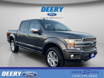 Featured used 2020 Ford F-150 Platinum 4WD Supercrew 5.5 Box 4WD SuperCrew 5.5 Box for sale in Iowa City, IA