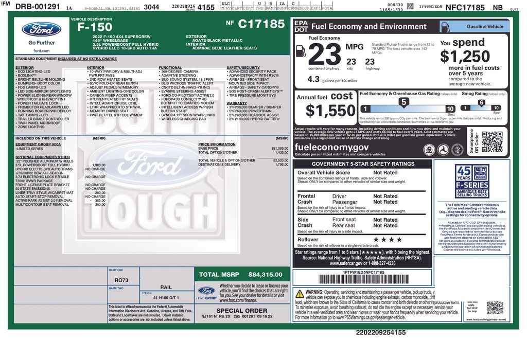 Certified 2022 Ford F-150 Limited Truck