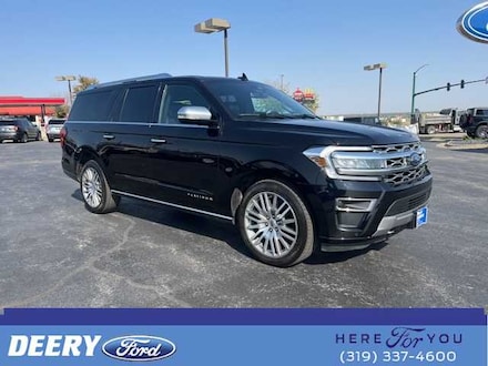Featured used 2022 Ford Expedition Max Platinum 4x4 for sale in Iowa City, IA