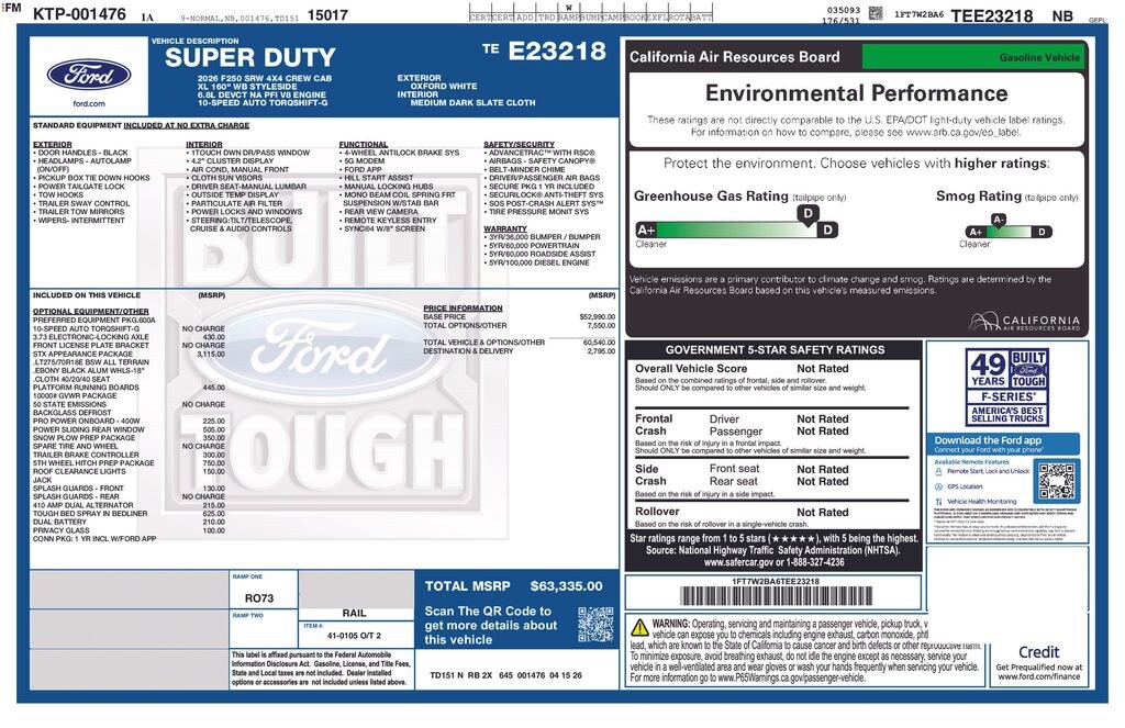 New 2026 Ford F-250SD XL Truck