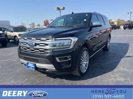 Featured used 2022 Ford Expedition Max Platinum 4x4 for sale in Iowa City, IA