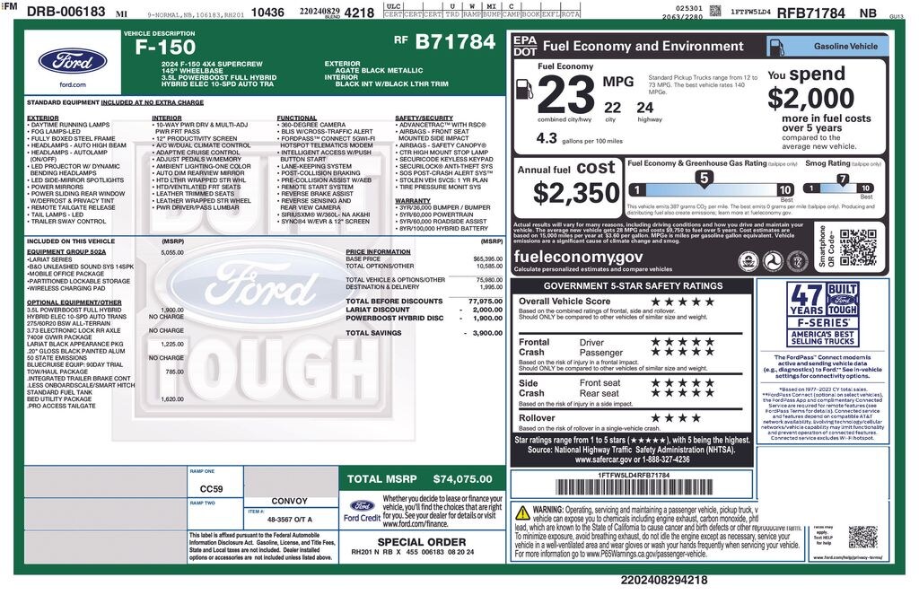 Certified 2024 Ford F-150 Lariat Truck