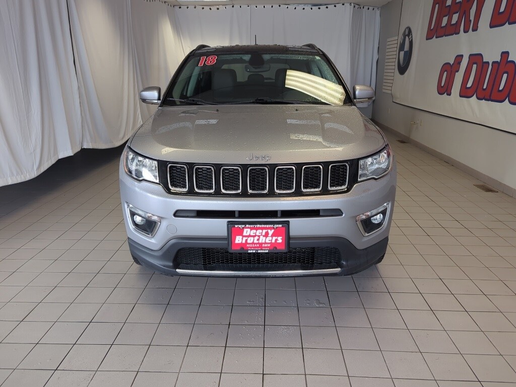 Used 2018 Jeep Compass Limited with VIN 3C4NJDCB4JT483455 for sale in Dubuque, IA