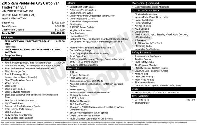 2015 RAM Promaster City SLT - Photo 30