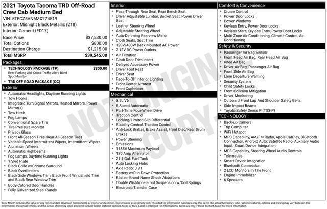 2021 Toyota Tacoma TRD Off Road - Photo 41