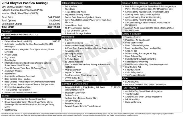 2024 Chrysler Pacifica Touring L - Photo 37
