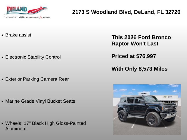 2026 Ford Bronco 4-Door Raptor - Photo 15