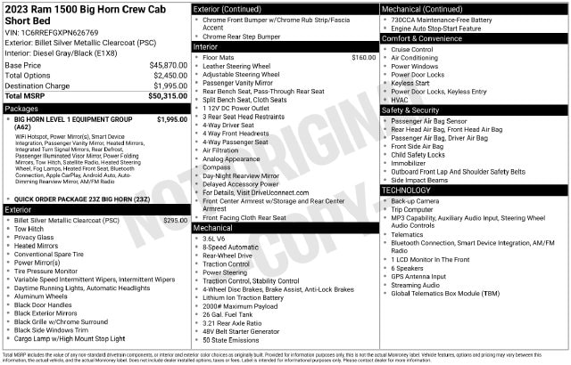 2023 RAM Ram 1500 Pickup Big Horn/Lone Star - Photo 8