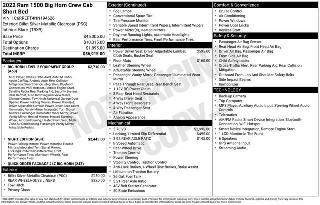 2022 RAM Ram 1500 Pickup Big Horn/Lone Star - Photo 47