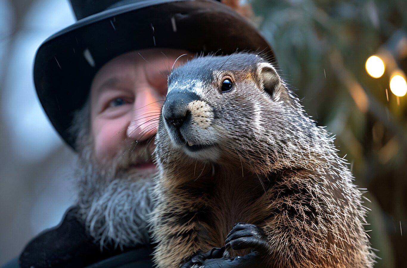 Hyundai Dealer Near Punxsutawney | Man behind a close up of a ground hog