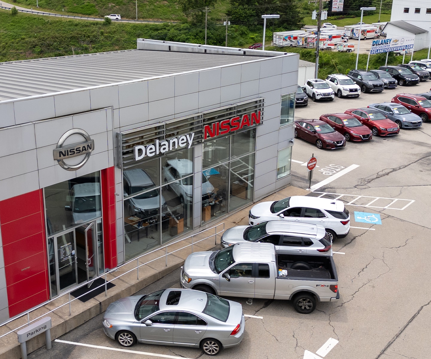 Nissan Dealer in Mt Pleasant | Outside of Delaney Nissan dealership