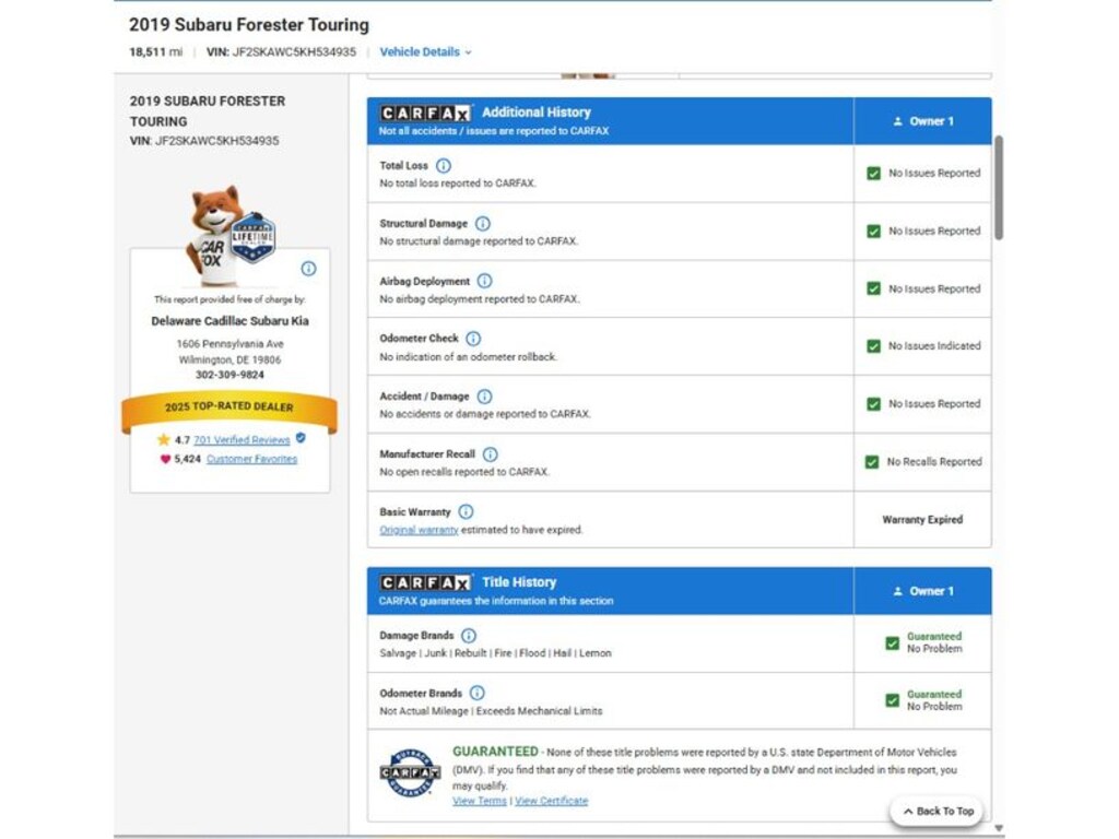 Used 2019 Subaru Forester Touring SUV