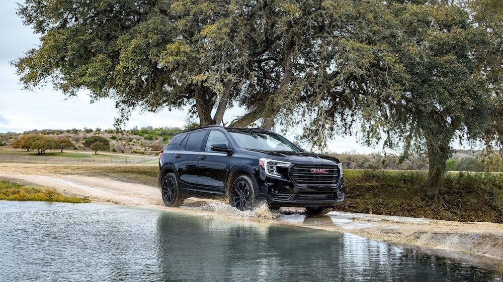 GMC Terrain Driving Through Puddle