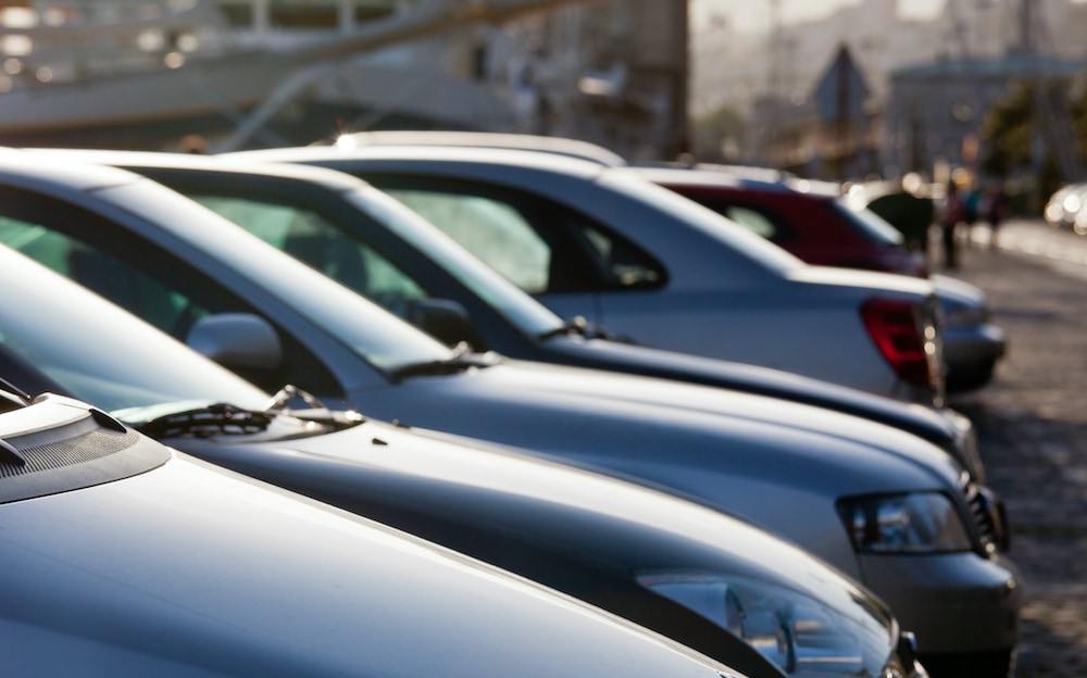 Vehicles in Car Lot at Dealership