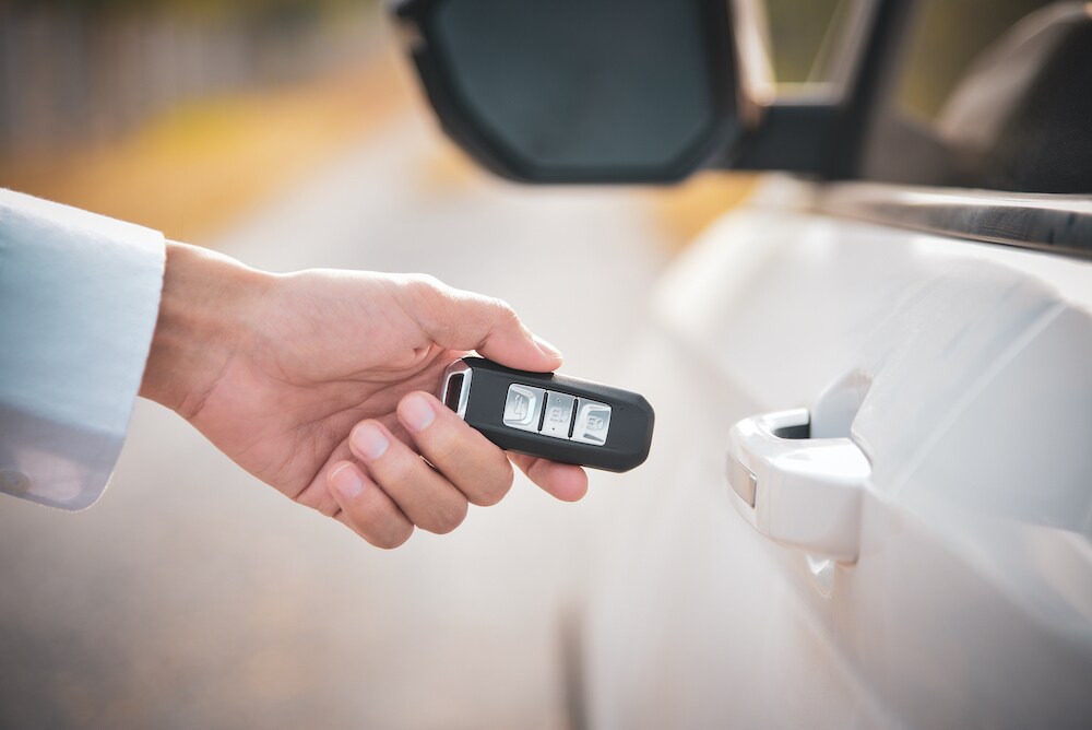 Key Fob Unlocking Car