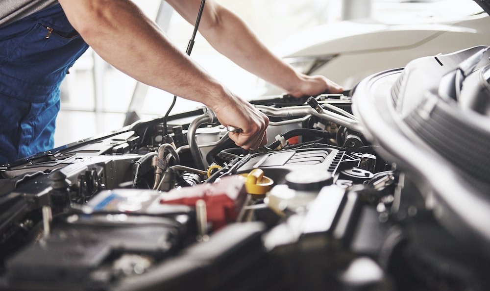 Working On Engine of Car
